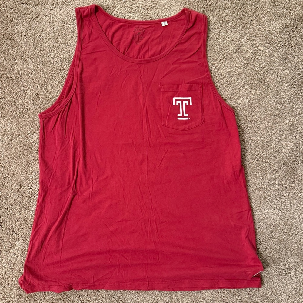 TEMPLE UNIVERSITY MUSCLE TANK, RED, SZ XXL